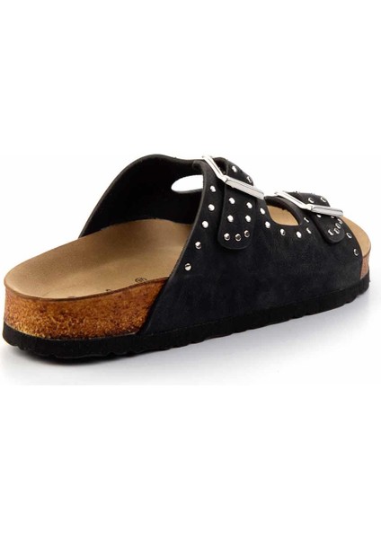 Siyah Nubuk Kadın Terlik K04819010101 fırsatları