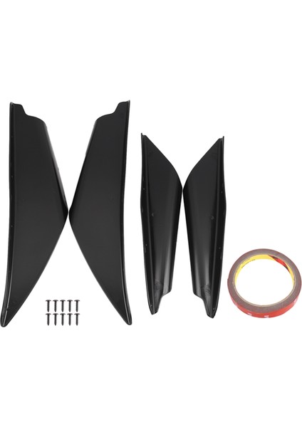 4 Adet Ön Tampon Kanalları Splitter Gövde Difüzör Yüzgeçleri Vücut Spoiler Canard Evrensel Fit Herhangi Bir Araba Için (Yurt Dışından)