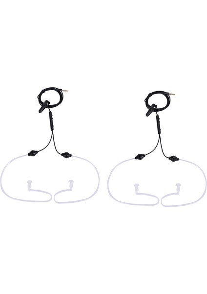 2x 3.5mm Fiş Hava Tüpü Anti-Radyasyon Kulaklık 2 Hava Akustik Tüp Stereo Kulaklık Için (Yurt Dışından)