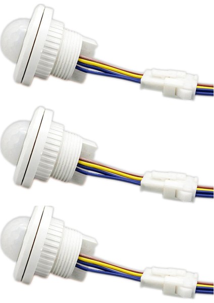 3x Mini Pır Kızılötesi Hareket Sensörü Algılama 220V Ayarlanabilir Zaman Kızılötesi Otomatik LED Işık (Yurt Dışından)