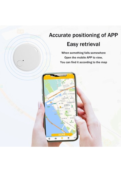 Mini Gps Takip Cihazı Bluetooth 5.0 Anti-Kayıp Cihaz Mobil Bluetooth Kablosuz Akıllı Bulucu Evcil Hayvan Anahtarı Cüzdan Takip Cihazı Siyah (Yurt Dışından)