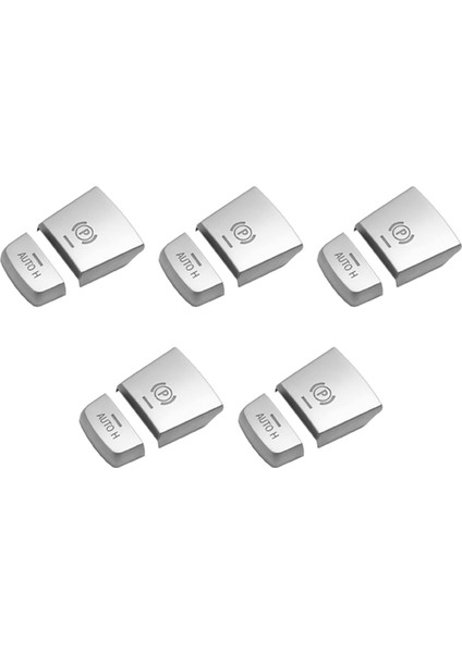 5x Abs Krom Elektronik El Freni P Düğmesi Dekorasyon Kapak F10 F07 F01 X3 F25 X4 F26 F11 F06 X5 F15 X6 F16 (Yurt Dışından)