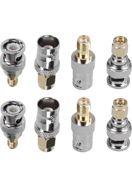 Sma - Bnc Kitleri Rf Koaksiyel Adaptör Erkek Dişi Konnektör 8 Parça (Yurt Dışından)