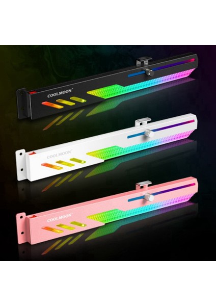 Gt8 Dikey Gpu Destek Braketi Renkli 5 V A-Rgb Braketi Bilgisayar Grafik Ekran Kartı Standı Gpu Tutucu, Siyah (Yurt Dışından)