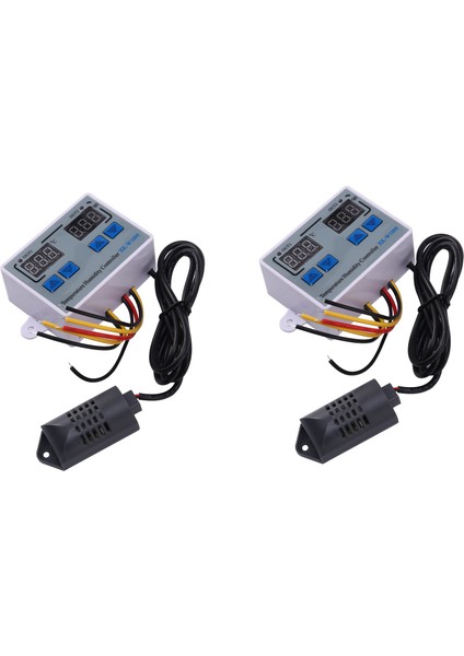 2x XK-W1099 Çift Dijital Termostat Humidistat Yumurta Kuluçka Sıcaklık Nem Kontrol Cihazı Regülatörü 110V-220V (Yurt Dışından)