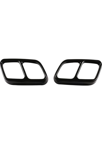 -W218 2012-2017 Için Paslanmaz Çelik Siyah Egzoz Borusu Tüp Kapağı Çıkartmalar Araba Aksesuarları (Yurt Dışından)