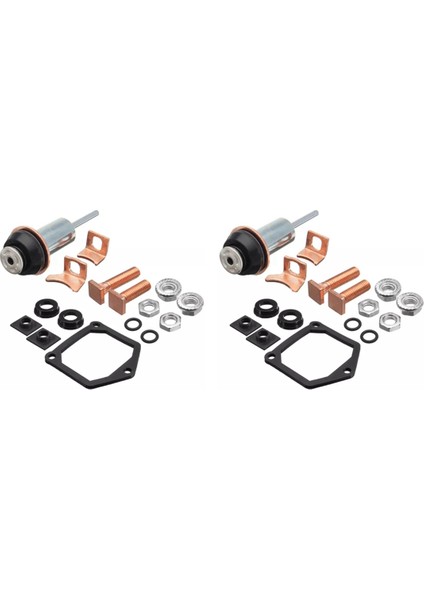 2x Evrensel Motor Solenoid Onarım Yeniden Oluşturma Kiti Piston Kontakları Seti (Yurt Dışından)