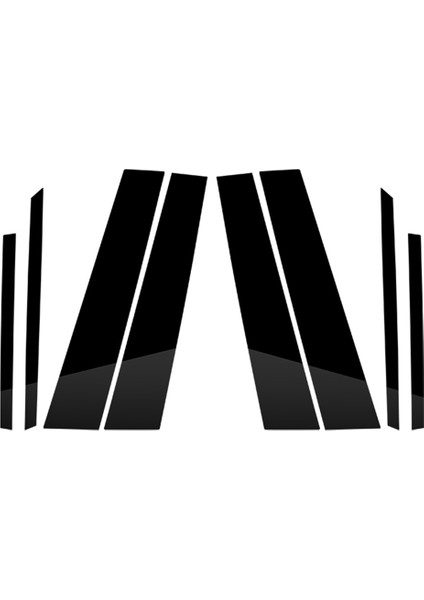 -X3 F25 2011-2017 Araba Kapı Pencere Bc Sütun Mesajları Kapak Şerit Paneli Trim Pc Siyah 8 Paket (Yurt Dışından)