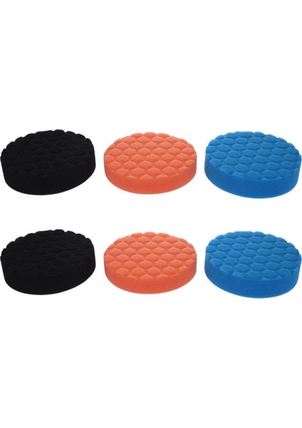 6x Hex- Buff Tamponlama Parlatma Pedi Seti Oto Araba Parlatıcı Için 5 Inç (Yurt Dışından)