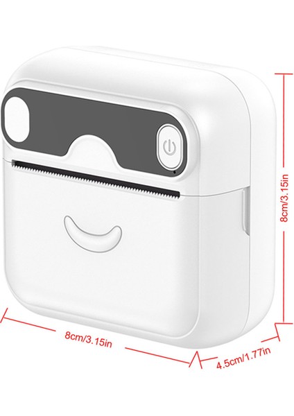 Mini Cep Yazıcısı, Taşınabilir Bluetooth Termal Yazıcı, Android Veya Ios Uygulaması Için, Mürekkepsiz Yazıcı Çocuklar, Arkadaşlar (Yurt Dışından)