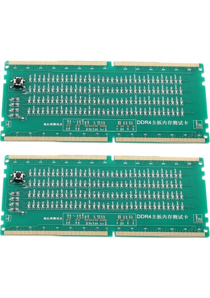 2x Ddr4 Test Kartı Ram Bellek Yuvası Çıkışı LED Masaüstü Anakart Tamir Analiz Cihazı Test Cihazı (Yurt Dışından)