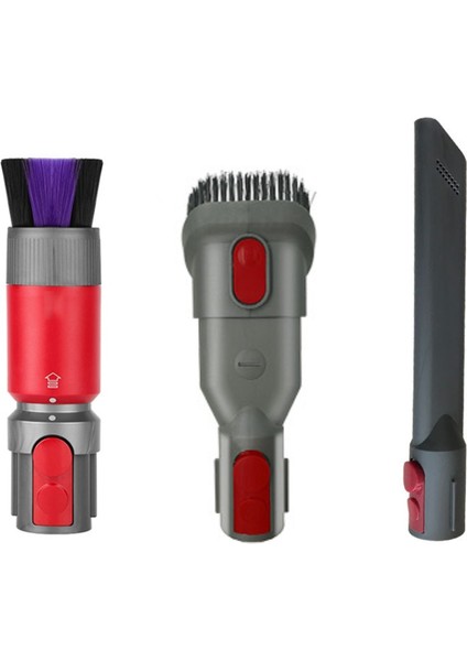 V7 V10 V11 V12 V15 Elektrikli Süpürge Traceless Toz Giderme Yumuşak Fırça + 2 In1 Fırça + Düz Emme Kafa Seti (Yurt Dışından)