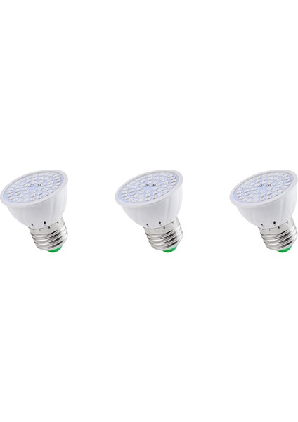 3x E27 80 Bitki Büyüme Lambası LED Tam Spektrum Büyüme Ampuller Fide Çiçek Bitkiler Için Phyto Lamba (Yurt Dışından)