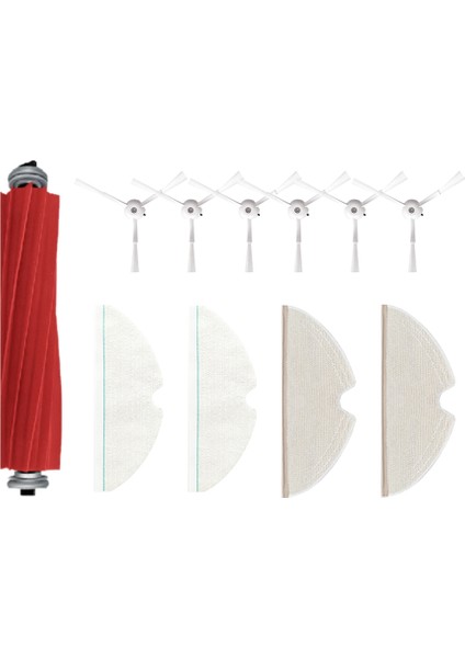 11 Adet Yedek Ana Fırça Paspas Yan Fırça T8 / Max / Max+ Elektrikli Süpürge Aksesuar Seti (Yurt Dışından)