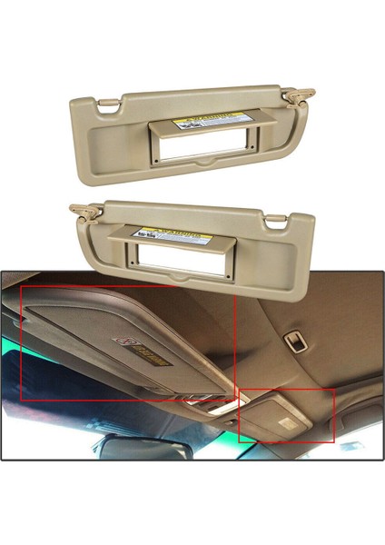 83280--A01ZB Sağ Yolcu Vizörü Komple Bej 2006-2011 Araç Güneşliği Için 83280SNAA01ZB (Yurt Dışından)