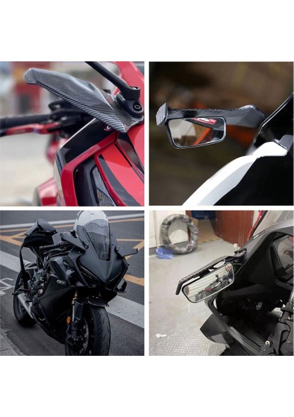 Evrensel Motosiklet Ayarlanabilir Yan Spoiler Fairing Aynalar ile CBR650R Yzf R1 Yzf R6 T-MAX530 (Yurt Dışından)