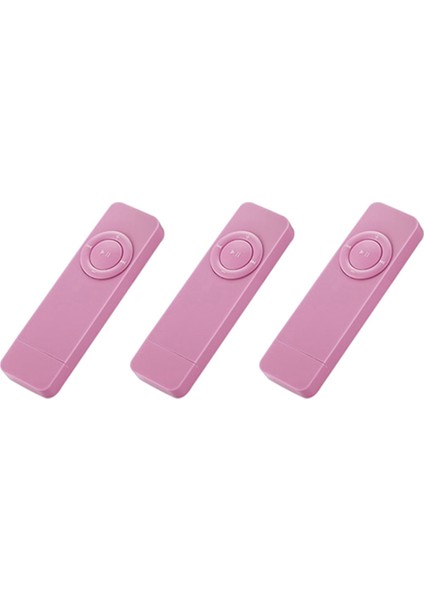 3x Taşınabilir USB Spor U Disk Mini Mp3 Müzik Çalar Desteği 32GB Tf Kart (Pembe) (Yurt Dışından)