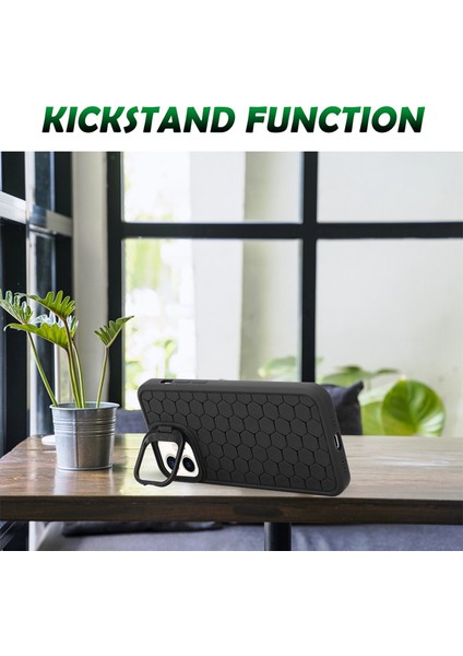 Lens Çerçeveli iPhone 11 Kılıfı Kickstand Tpu Isı Dağılımı Telefon Kapağı - Siyah (Yurt Dışından) fiyatları