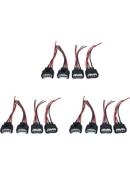 12 Adet Ateşleme Bobini Dişi Konnektör Fişi Kablo Demeti Pigtail HS250H Için 2AZFE1ZZFE (Yurt Dışından)