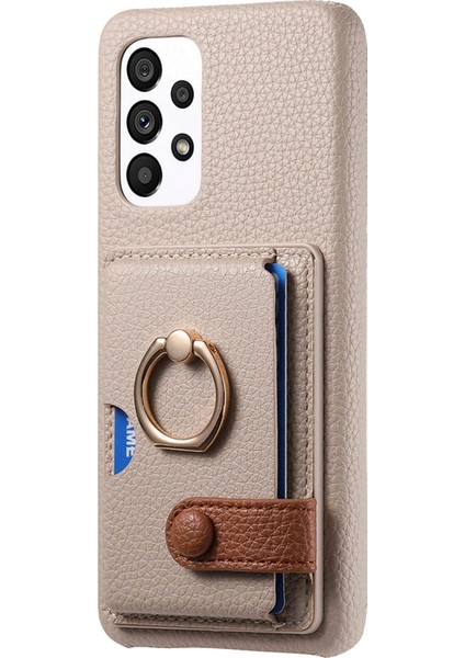 Y2 Samsung Galaxy A53 5g Kılıf Yüzük Kickstand Kart Yuvası Telefon Kapağı - Haki Gri (Yurt Dışından) fiyatları