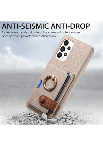 Y2 Samsung Galaxy A53 5g Kılıf Yüzük Kickstand Kart Yuvası Telefon Kapağı - Haki Gri (Yurt Dışından) indirimleri