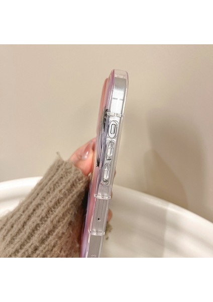 iPhone 15 Plus Için Tpu Kılıf Ayna Yüzeyli Kağıt Telefon Kapağı Düşme Önleyici Telefon Kabuğu - Isı Dalgaları (Yurt Dışından) fırsatları