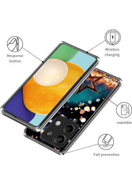 Xiaomi Redmi Note 13 5g Telefon Kılıfı Için Desen Baskılı Yumuşak Tpu Arka Kabuk - Beş Köşeli Yıldız (Yurt Dışından) modelleri
