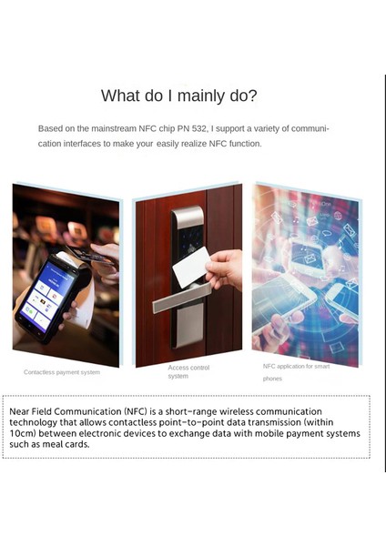 PN532/RFID 13.56MHZ Yakın Alan Iletişim Modülü Erişim Kontrol Kartı Okuyucu Için Nfc Genişletme Kartı (Yurt Dışından)