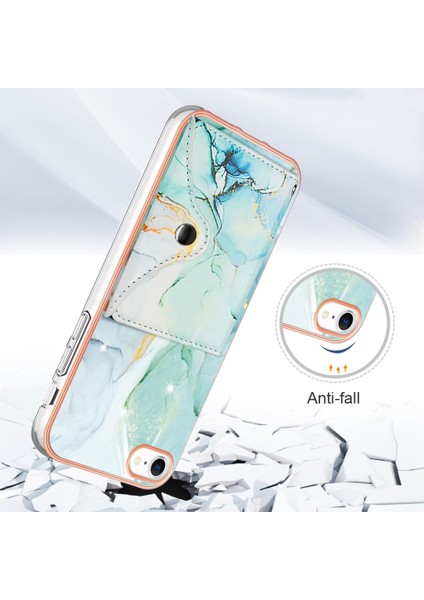 Yb Deri Kaplama Serisi-9 iPhone Se (2022) / Se (2020) / 7 4.7 Inç / 8 4.7 Kılıf Kickstand Imd Arka Telefon Kapağı - 003 Yeşil (Yurt Dışından) indirimleri