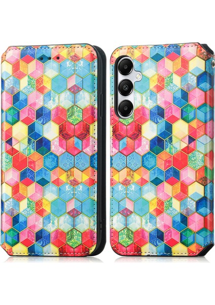 Samsung Galaxy A35 5g Kılıf Için Caseneo 001 Serisi Rfıd Engelleme Cüzdan Deri Kapak - Magic Space (Yurt Dışından)