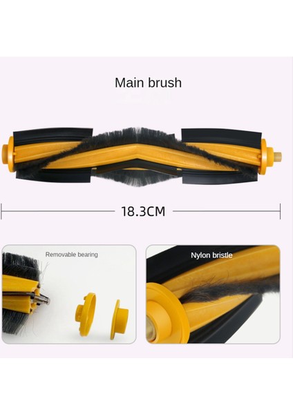 Ozmo T8 Elektrikli Süpürge Ana Fırça Yan Fırça Filtre Paspas Toz Torbası Yedek Aksesuar Seti (Yurt Dışından) fiyatları