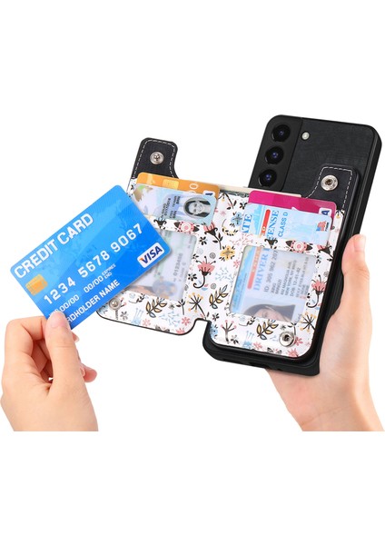 Samsung Galaxy S22 5g Renkli Baskılı Kartlık Fermuar Tasarımı Arka Kabuk Için D10 Telefon Kılıfı - Siyah (Yurt Dışından) fırsatları