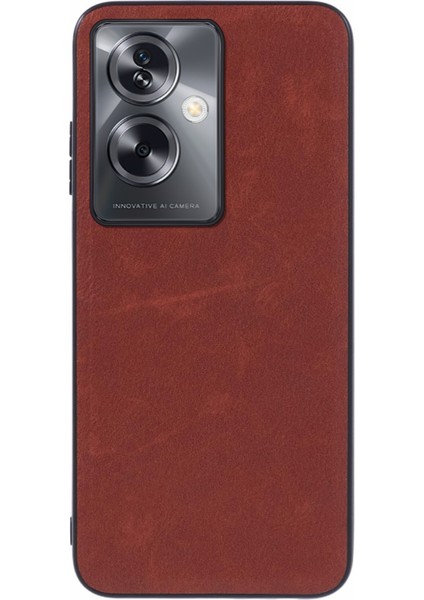 Oppo A79 5g / A2 5g Için Damla Korumalı Kılıf Retro Deri Kaplı Hibrit Telefon Kabuğu - Kahverengi (Yurt Dışından)