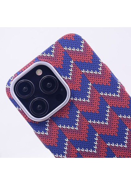 iPhone 12 Pro Max Için 6.7 Inç Kılıf Sert Pc Işıklı Telefon Kılıfı Magsafe ile Uyumlu - Mor Çapraz Ekose (Yurt Dışından) modelleri