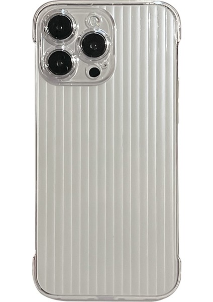 iPhone 13 Pro Max Için 6,7 Inç Arka Kapak Yok Yan Çerçeve Tasarımı Lens Filmli Şeffaf Pc Telefon Kılıfı (Yurt Dışından)