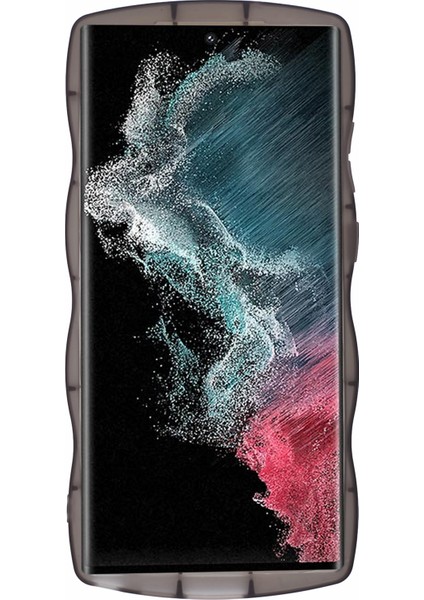 Samsung Galaxy S23 Ultra Için Jtw Serisi Kılıf Dalgalı Kenarlı Epoksi Tpu Telefon Kılıfı - Şeffaf Siyah (Yurt Dışından) indirimleri