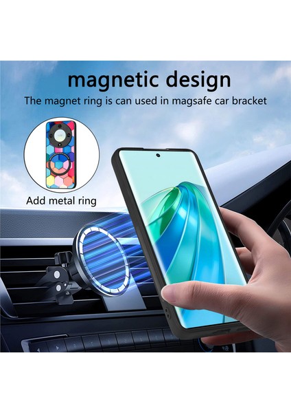Onur Için P1 X40 5g / X9A 5g / Magic5 Lite 5g Kılıf Pu Deri Desen Baskı Manyetik Arka Kapak - Ölçek (Yurt Dışından) indirimleri