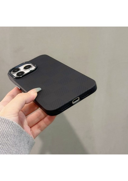 iPhone 15 Pro Max Kılıf Izgara Desenli Sert Pc Koruyucu Telefon Kapağı - Blok (Yurt Dışından) indirimleri