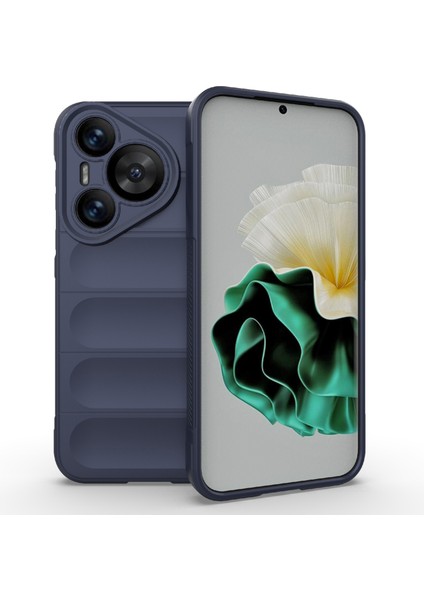 Huawei Pura 70 Kılıf Şok Emme Yumuşak Tpu Telefon Kapağı - Koyu Mavi (Yurt Dışından)