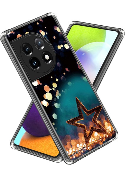 Oneplus Ace 3 5g / 12R 5g Telefon Kılıfı Için Ince Desen Baskılı Tpu Kapak - Beş Köşeli Yıldız (Yurt Dışından)