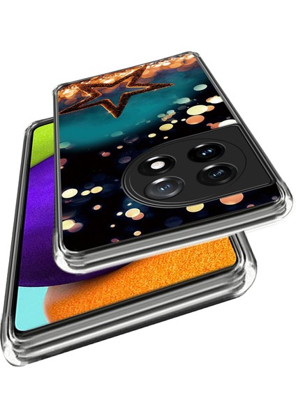 Oneplus Ace 3 5g / 12R 5g Telefon Kılıfı Için Ince Desen Baskılı Tpu Kapak - Beş Köşeli Yıldız (Yurt Dışından) fiyatları