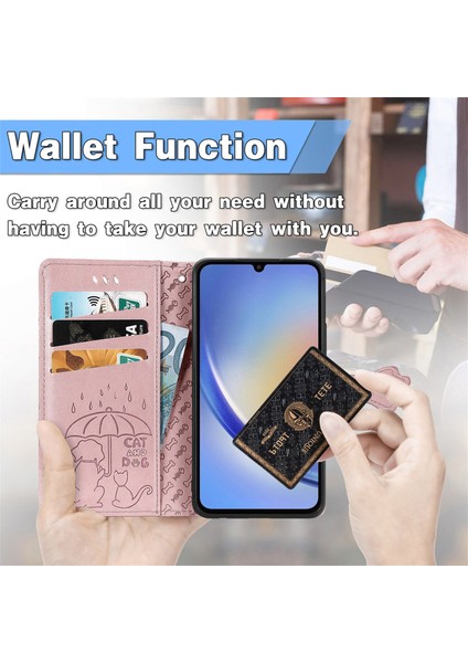 Samsung Galaxy A35 5g Kılıf Manyetik Toka Cüzdan Çizilmeye Dayanıklı Telefon Kapağı - Gül Altın (Yurt Dışından) fırsatları