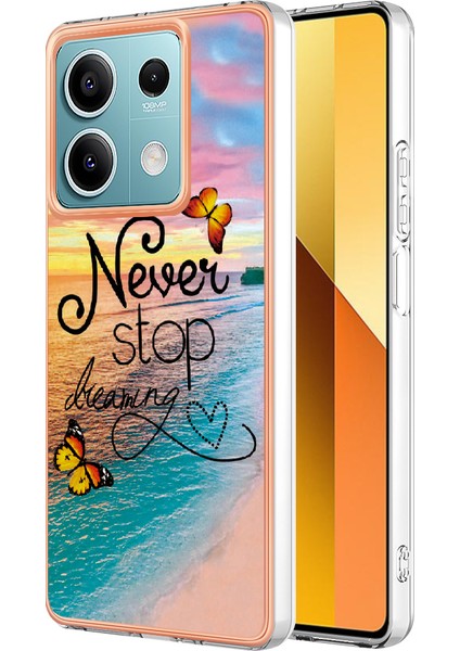 Yb Imd Serisi-1 Xiaomi Redmi Note 13 5g Kılıf Galvanik Yumuşak Tpu Telefon Kabuğu - Hayal Etmeyi Asla Durdurmayın (Yurt Dışından)