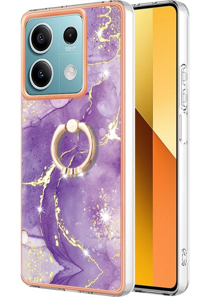 Yb Imd Serisi-10 Xiaomi Redmi Note 13 5g Tpu Kılıf Galvanik Kickstand Telefon Kapağı - Mor 002 (Yurt Dışından)