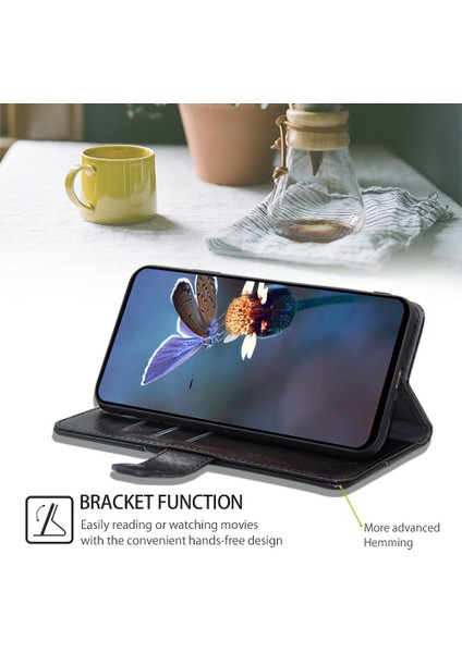 Samsung Galaxy M15 5g Telefon Kapağı Baskı Geometrik Ekleme Standı Kabuğu Için Cüzdan Kılıf - Siyah (Yurt Dışından) indirimleri