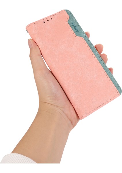 Abeel Samsung Galaxy S24 Pu Deri Kılıf Rfıd Engelleme Standlı Telefon Koruyucu Kapak - Pembe (Yurt Dışından) fırsatları