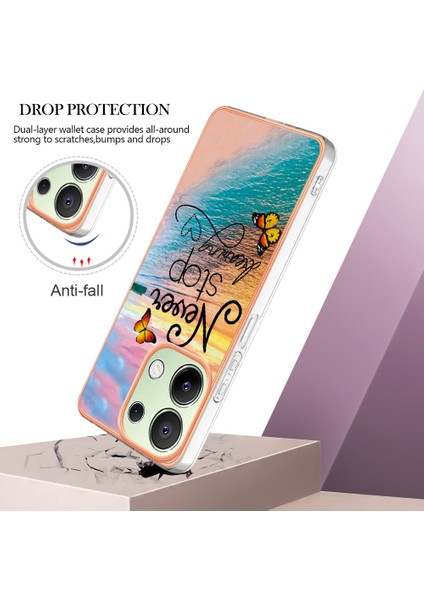 Yb Imd Serisi-1 Xiaomi Redmi Note 13 4g Kılıf Elektroliz Kaplama Koruyucu Tpu Telefon Kapağı - Hayal Etmeyi Asla Durdurmayın (Yurt Dışından) modelleri