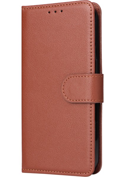 Xiaomi 13T / 13T Pro / Redmi K60 Ultra Kılıf Katlanır Standlı Deri Cüzdan Telefon Kapağı - Kahverengi (Yurt Dışından) indirimleri