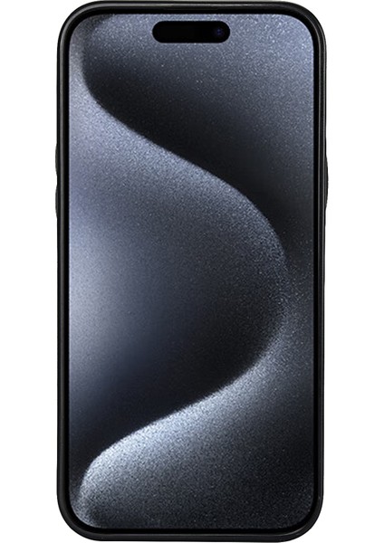 iPhone 14 Pro Max Için Kılıf Kart Yuvası Düşmeyi Önleyici Pu+Tpu Telefon Koruyucu-Kahverengi (Yurt Dışından)