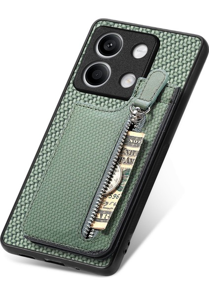 C1-03 Xiaomi Redmi Note 13 4g Kılıf Karbon Fiber Deri+Tpu+Pc Telefon Kapağı - Yeşil (Yurt Dışından) indirimleri